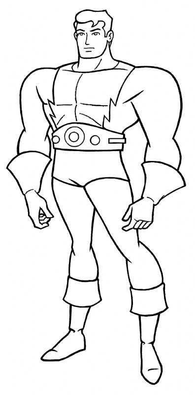 Dynamo, in DOCTOR CYCLOPS's Superboys Coloringbook Comic Art Gallery Room