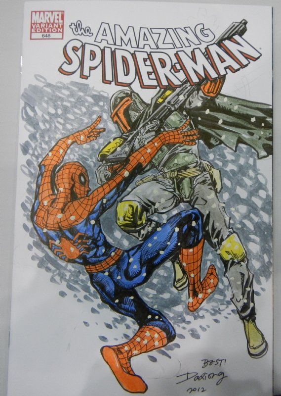 Spiderman vs Boba Fett - Daxiong, in Jeremy Baccus's Spiderman vs. Comic  Art Gallery Room