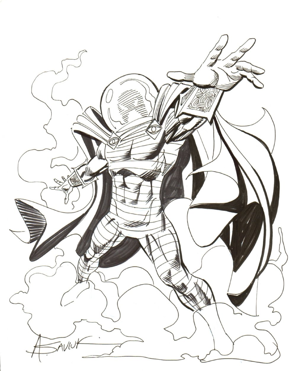 Mysterio (SpiderMan) by Alex Saviuk, in K Gearon's Commissions Comic