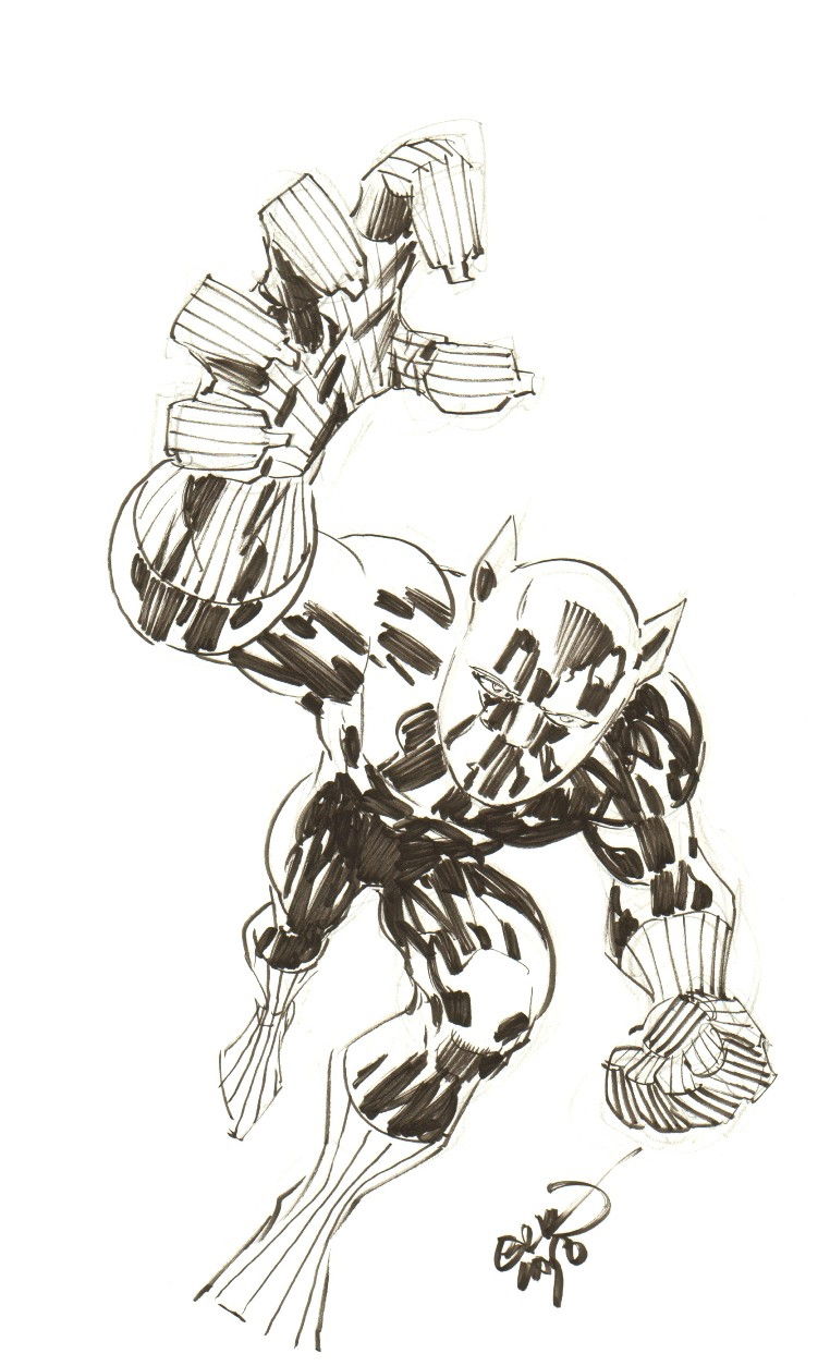 Black Panther By Erik Larsen, In K Gearon's Convention Sketches Comic 