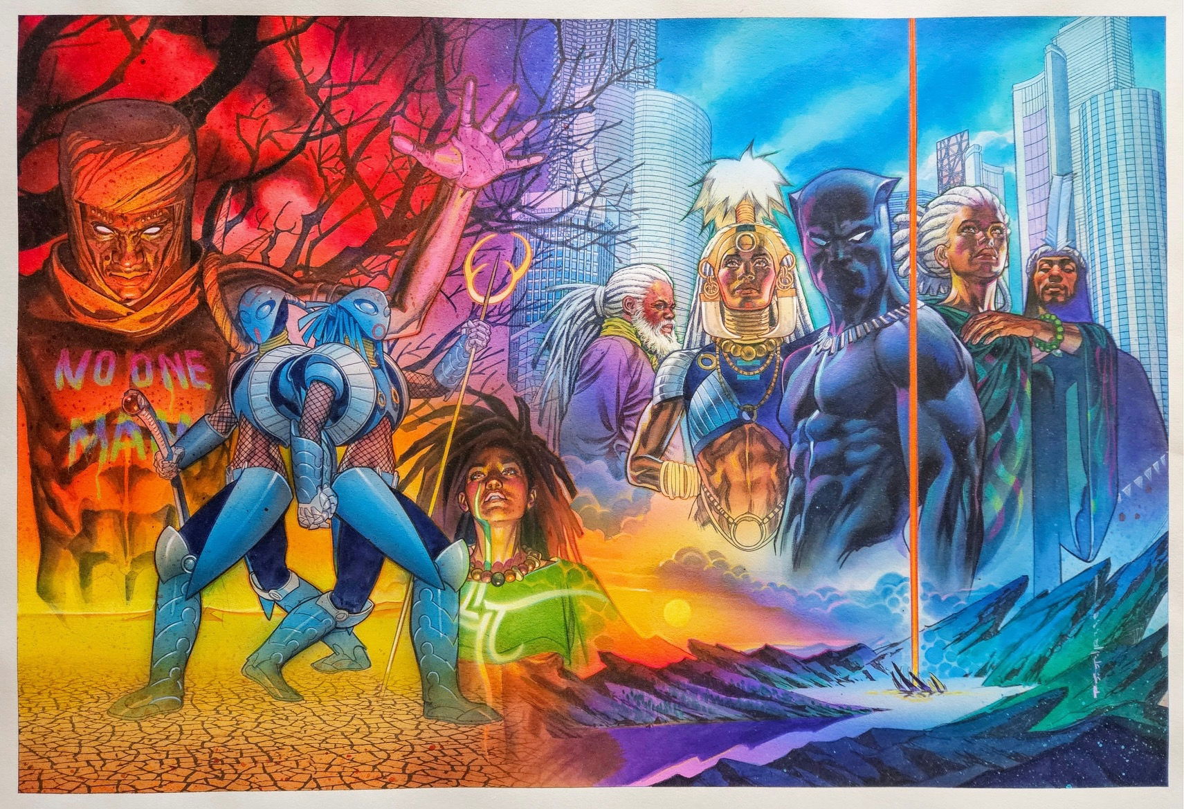 Black Panther Vol 1 wraparound COVER by Brian Stelfreeze, in K