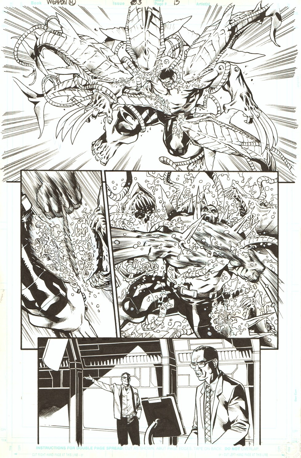 Weapon H #3 pg 15 by Cory Smith (ft Hulk/Wolverine hybrid), in K
