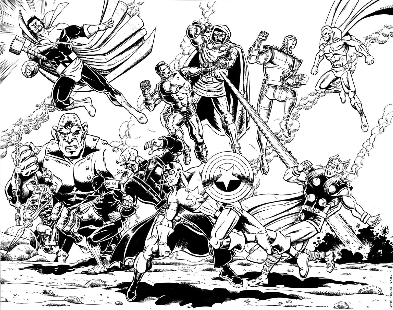 Avengers by James Hanson, in Don Bohm's Various Comic Art Gallery Room