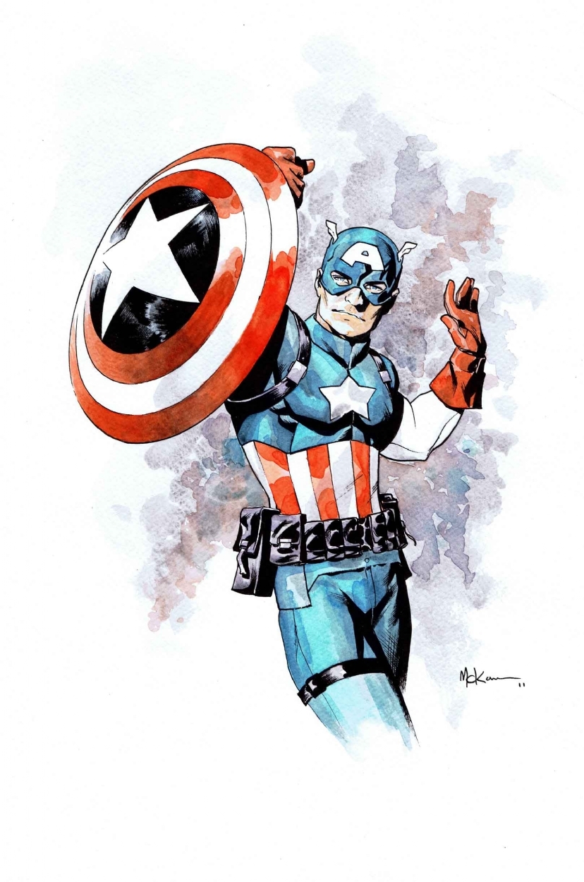 Captain America by Mike McKone, in Don Bohm's Mike McKone Comic Art ...