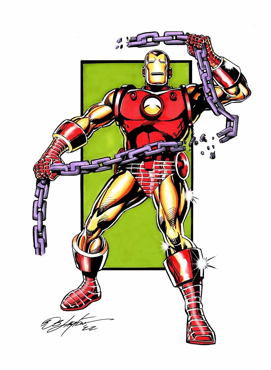 Iron Man 9 x 12 Color Drawing, in Bob Layton's Bob Layton Commissions ...