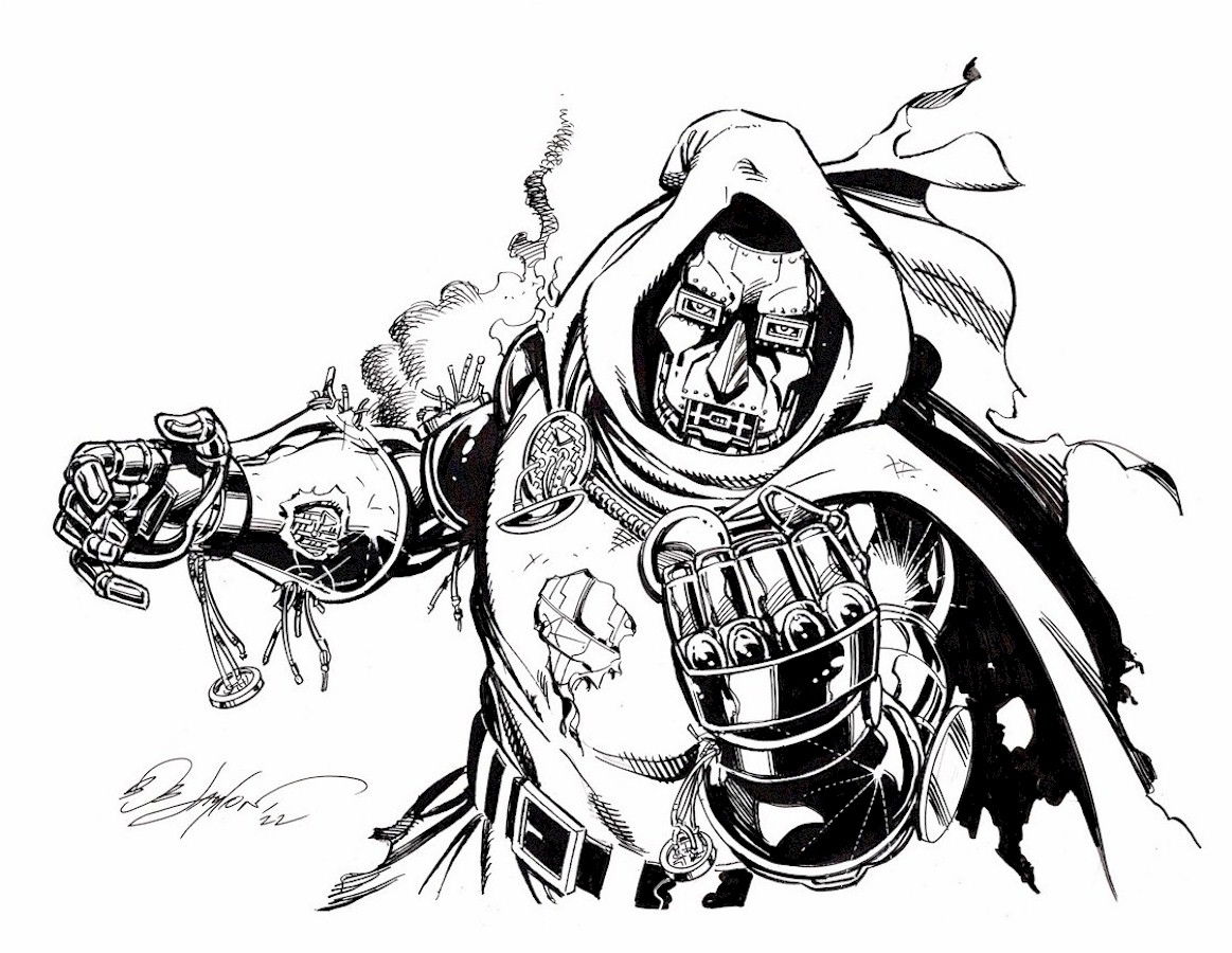 Battle-damaged Dr Doom Bust Commission, in Bob Layton's Bob Layton ...