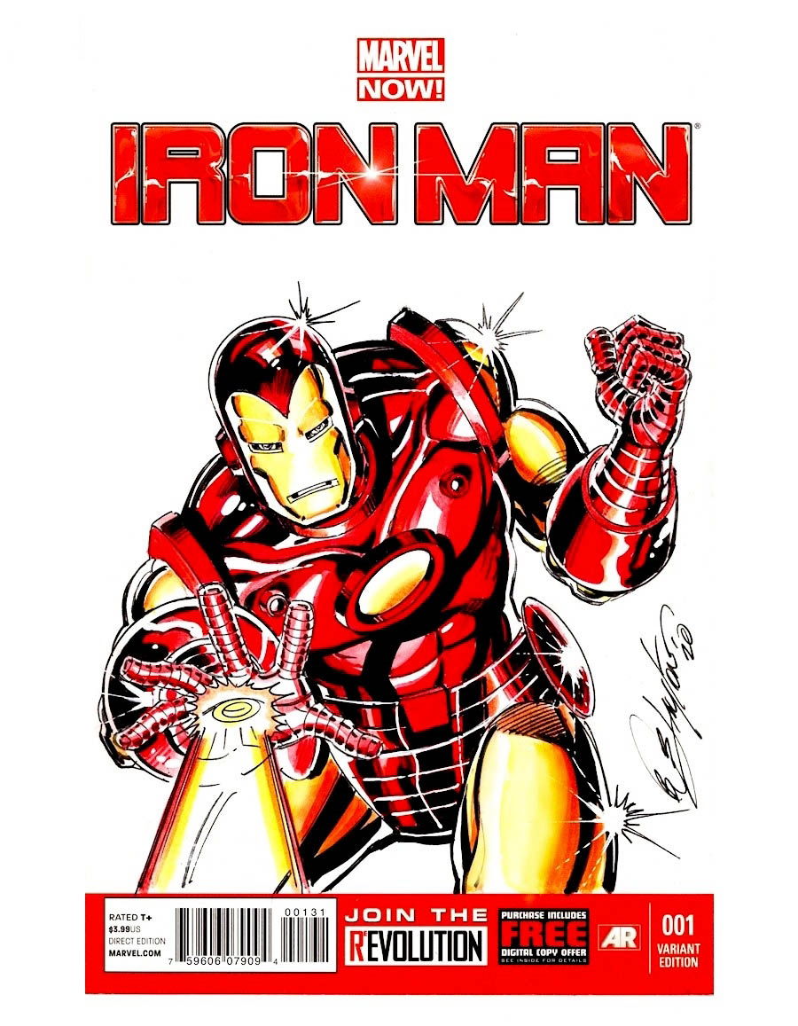 Iron Man Bust Sketch Cover in Color, in Bob Layton's Bob Layton ...