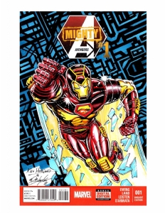 Iron Man #300 Variant Recreation Inks and Colors Comic Art