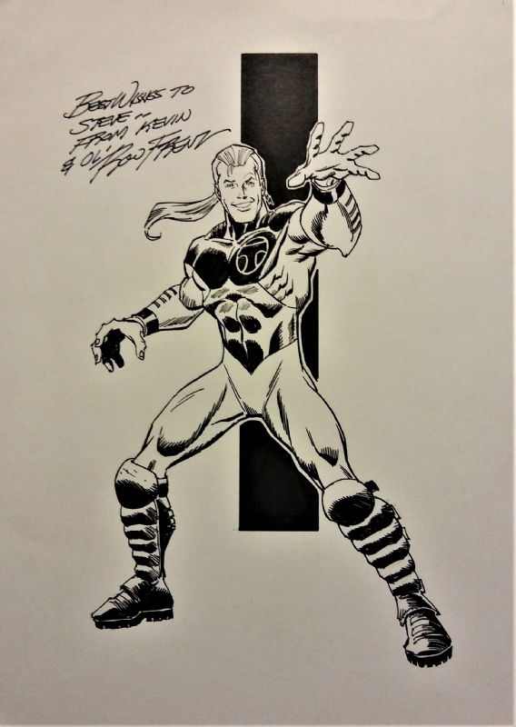 Thunderstrike (mc2 Kevin) By Frenz, In Steven Regina's Mc2 Comic Art 