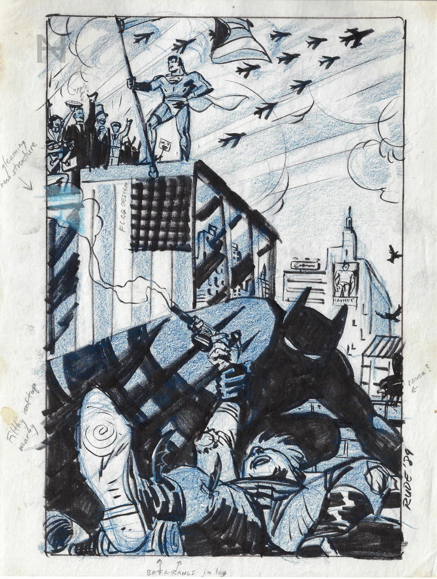 World's Finest unused cover prelim by Steve Rude, in Andrew Hanna's ...