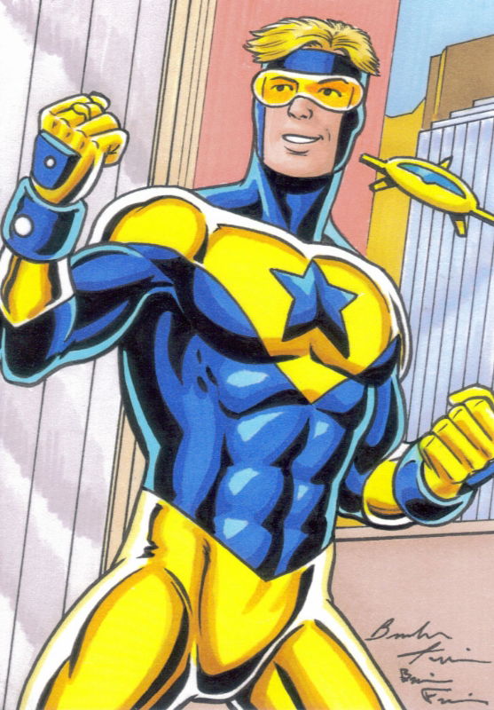 Booster Gold Sketch Card- Color, in Bill Raupp's Sketch Cards Comic Art ...