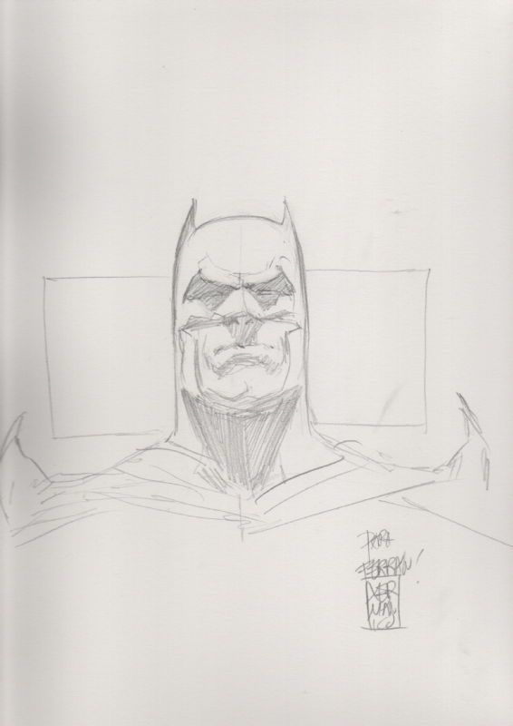 Batman by Alejandro Xermanico, in Ferrán Pascual's Convention Sketches  Comic Art Gallery Room