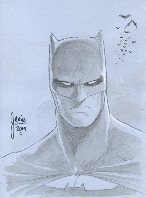 Batman by Mikel Janin, in Ferrán Pascual's commissions Comic Art Gallery  Room