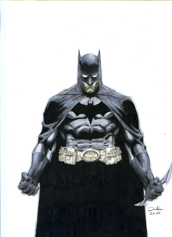 Batman by Julian Lopez, in Ferrán Pascual's Pin up Comic Art Gallery Room