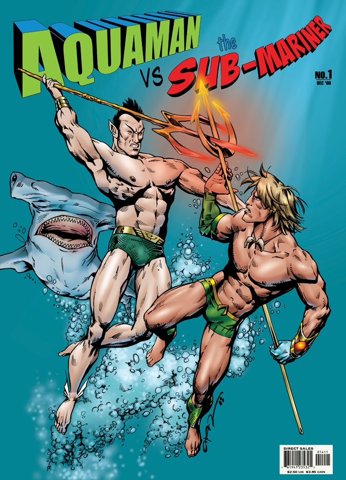 Namor Vs. Aquaman, in Todd Toon's Misc. Pin Ups Comic Art Gallery Room