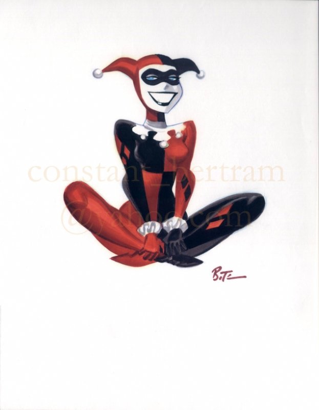 Bruce Timm Harley Quinn In Constant N S Bruce Timm Comic Art Gallery Room