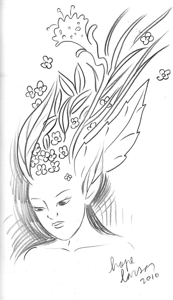 Hope Larson - Water Nymph, In G. Lees's Sketchbook Comic Art Gallery Room