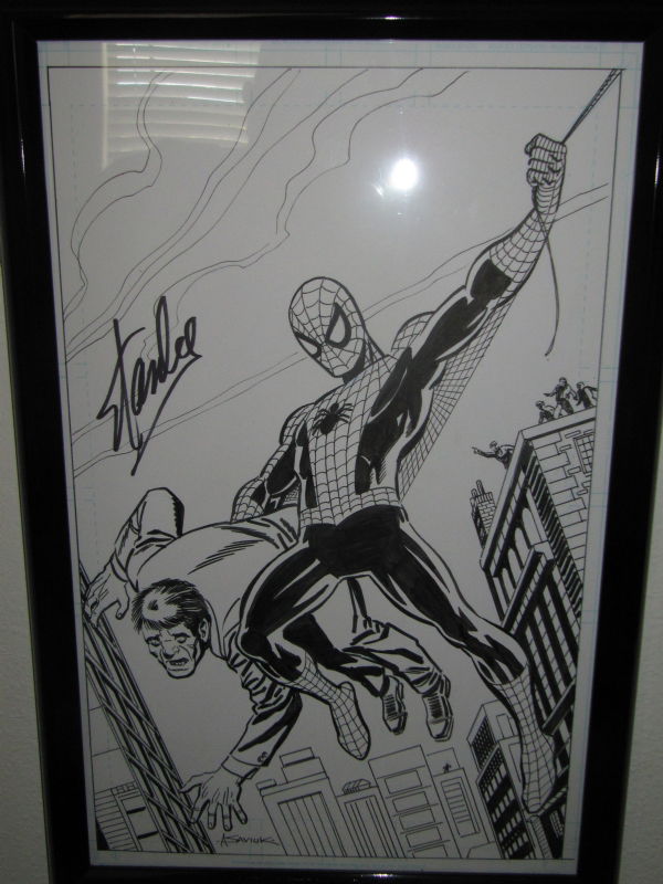 AMAZING FANTASY # 15 COVER RECREATION 1ST SPIDER-MAN ORIGINAL COMIC COLOR  ART