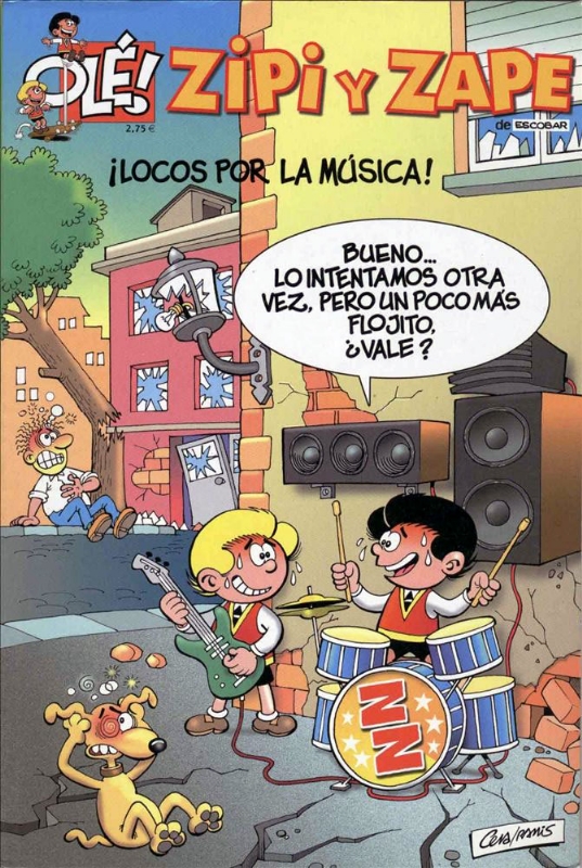 Zipi y Zape de Escobar nº6: ''Locos por la música'' - Portada, in David  F.'s European Comic (Tebeos, BD, Fumetto...) Comic Art Gallery Room