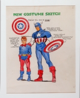 Jack Kirby Joe Simon 1941 Model Sheet Captain America Comic Art