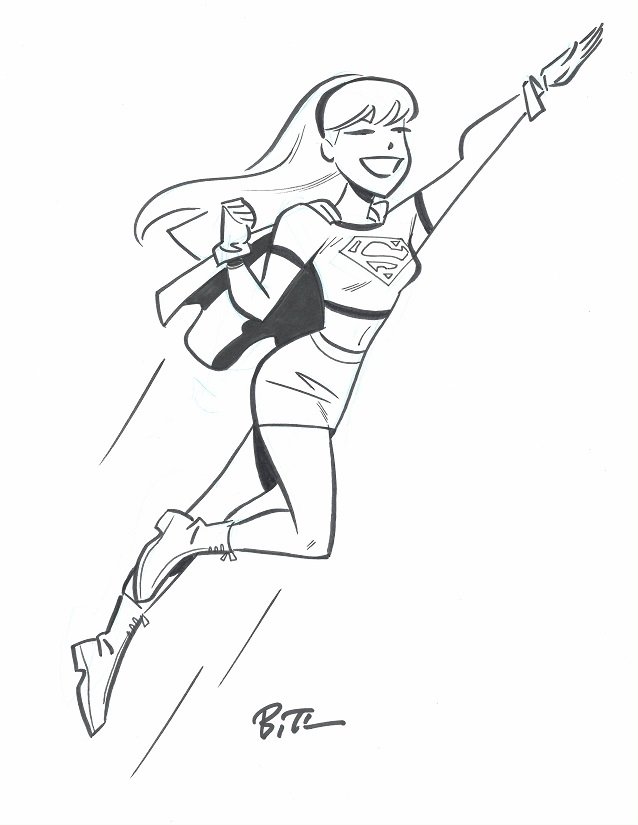 Supergirl by Bruce Timm, in AKA Rick's Supergirl Comic Art Gallery Room