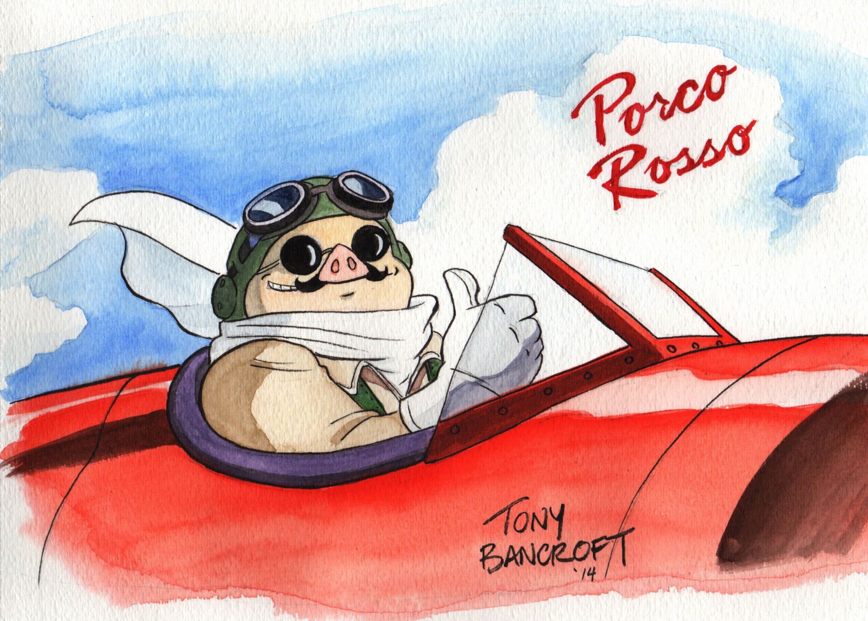 Porco Rosso print by Vintage Entertainment Collection