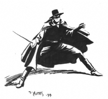 Thomas Yeates: Zorro, Oakland 1999 Comic Art