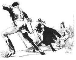 Thomas Yeates: Zorro vs. soldier, Hayward 1999 Comic Art