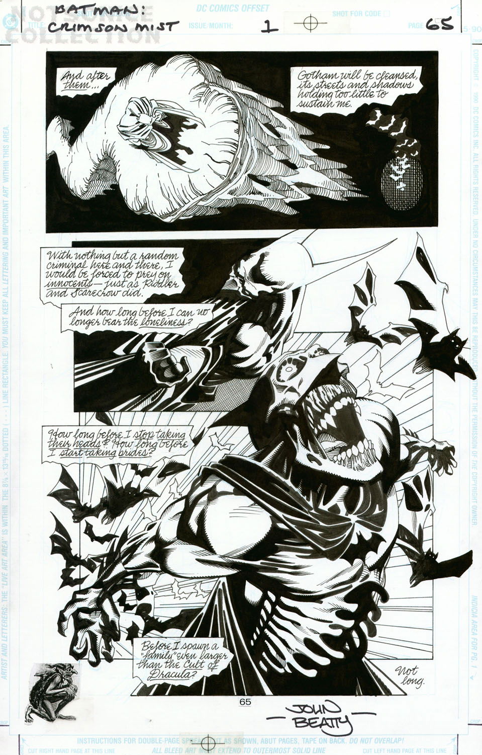 BATMAN Crimson Mist page 65, in NSN Collection's BATMAN Universe Comic Art  Gallery Room