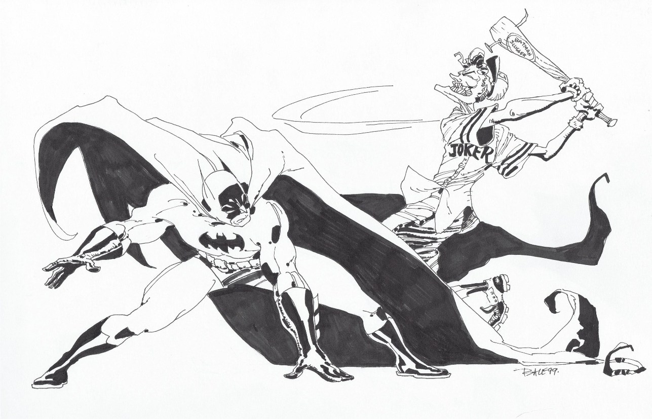 Batman vs. Joker - Tim Sale, in Nick C's Tim Sale - Commissions & Pin-ups  Comic Art Gallery Room