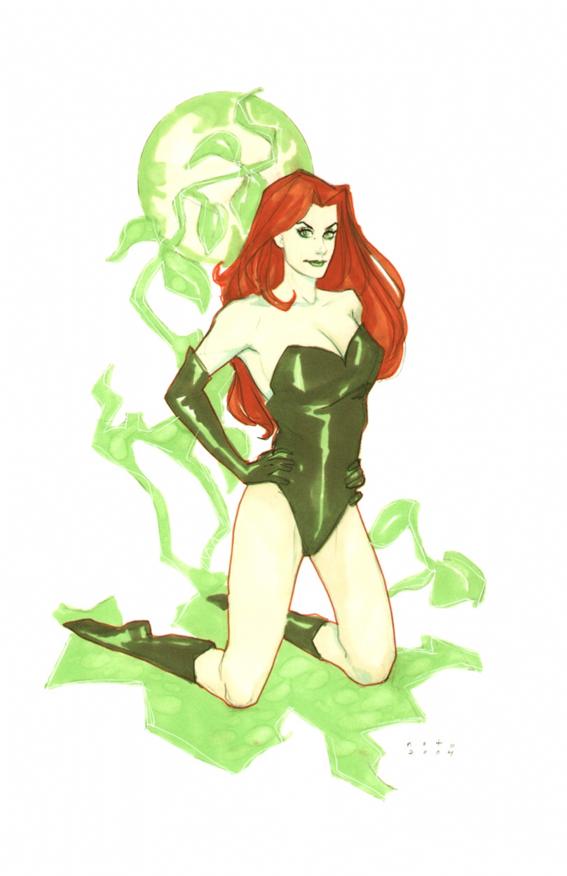 POISON IVY ART PRINT SIGNED BY HOT COMIC ARTIST BUZZ 11"x17"