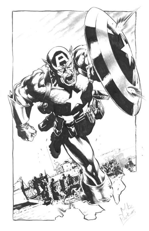 Captain America by Mike Perkins, in Matt Usher's Con Sketches Comic Art ...