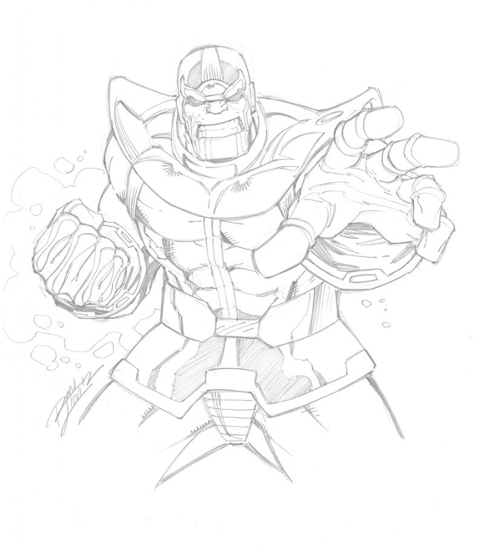 Thanos by Ron Lim, in Dick O.'s Commissions Comic Art Gallery Room