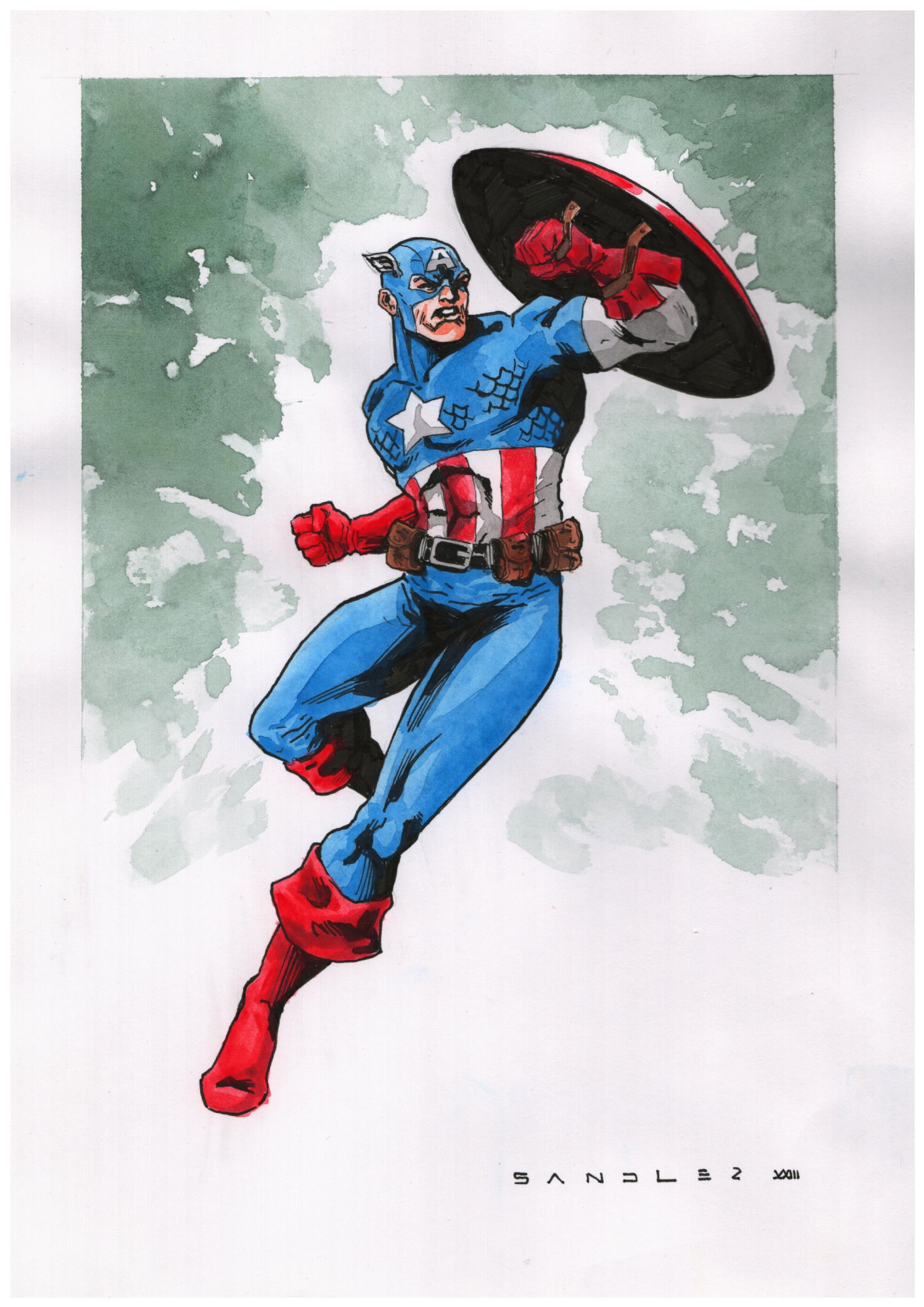 Leo Sandler - Captain America (Mystery Sketch), in Alberto Gonzalez's ...