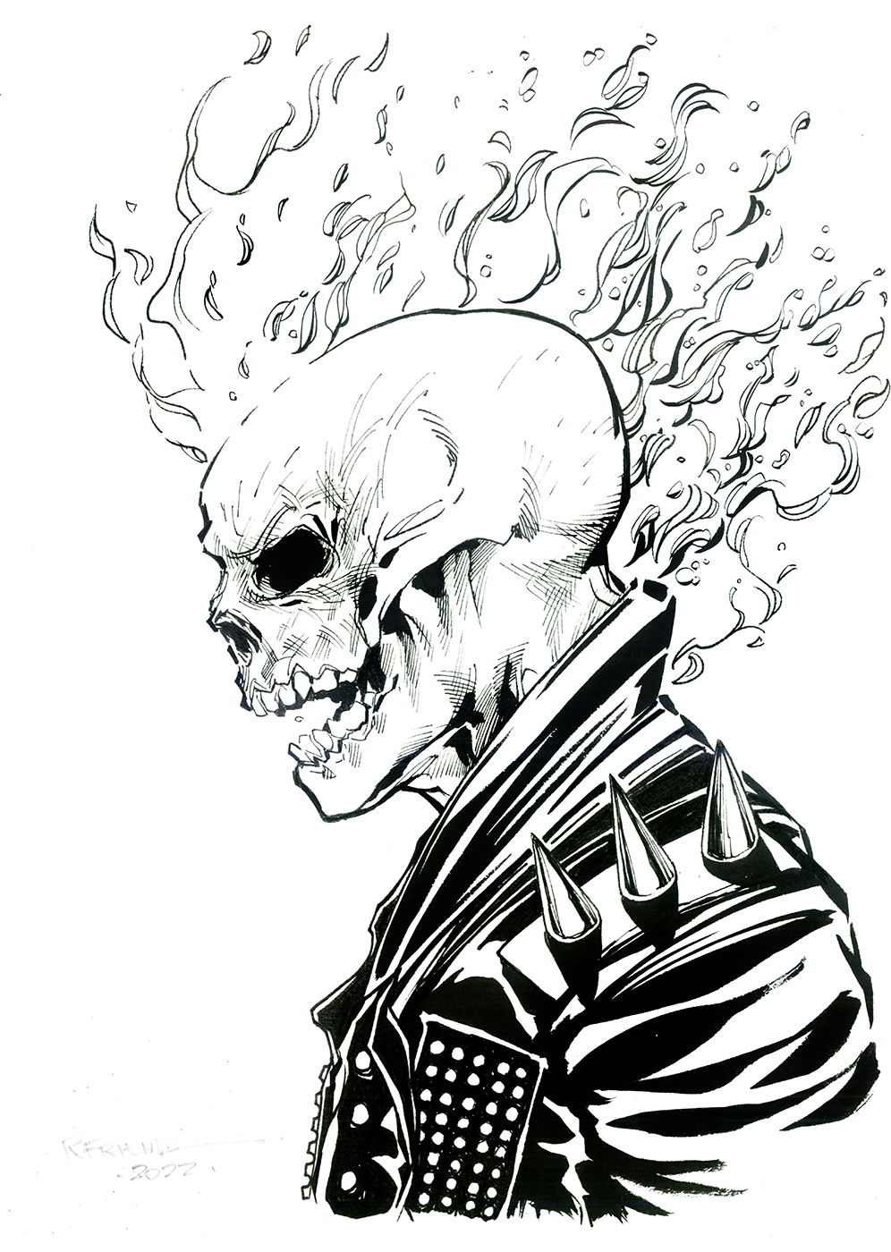 Ghost Rider pencils and inks Richard Friend, in Richard Friend's ...