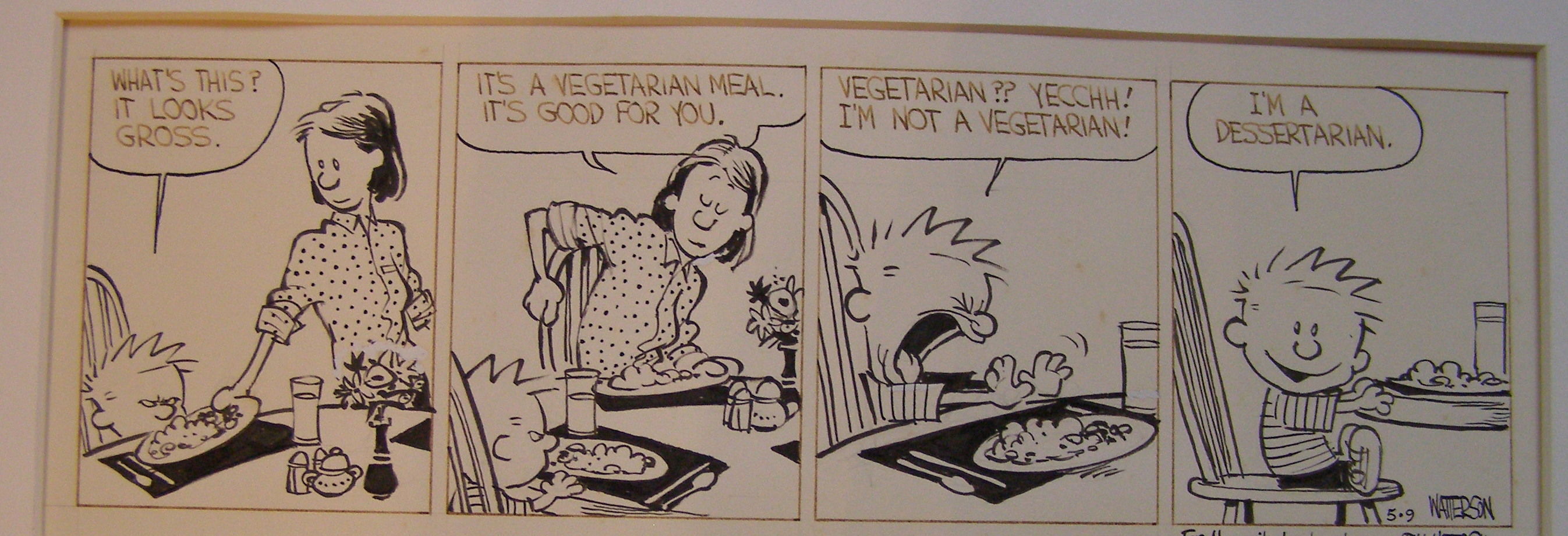 calvin & hobbes strip, in Eric Roberts's Strip Art Comic Art Gallery Room