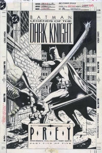 Batman Legends of the Dark Knight #15 Cover by Gulacy & Austin, Comic Art