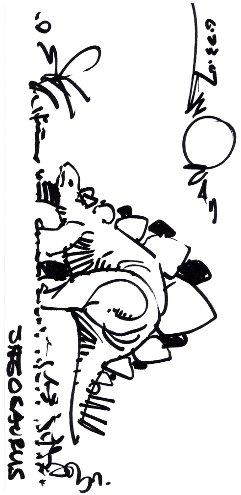 #06 - Walt Simonson - Stegosaurus Comic Art