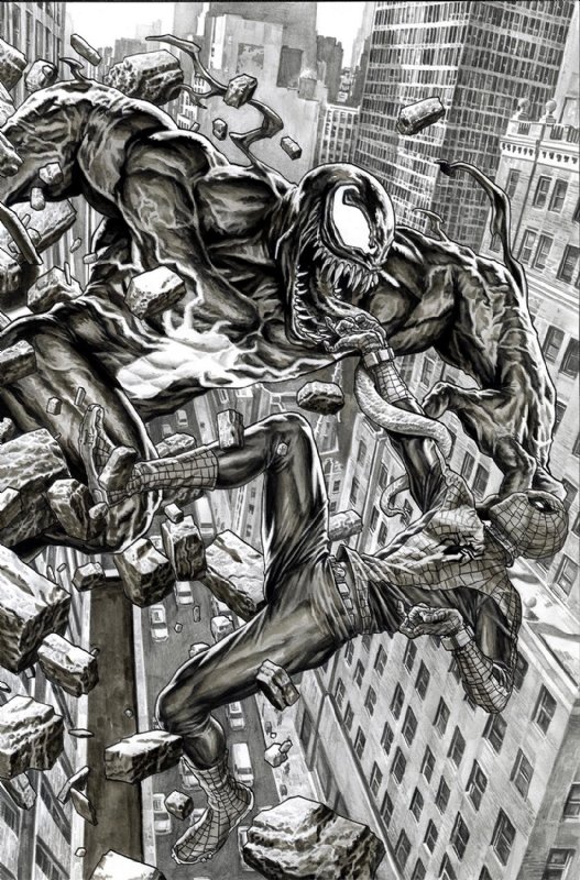 Spiderman v Venom, in George 1's Marvel Art Comic Art Gallery Room