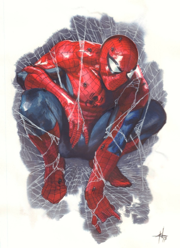 Spiderman by Gabriele Dell'Otto (after Spider-Man 1 by Todd McFarlane), in  George 1's Marvel Art Comic Art Gallery Room