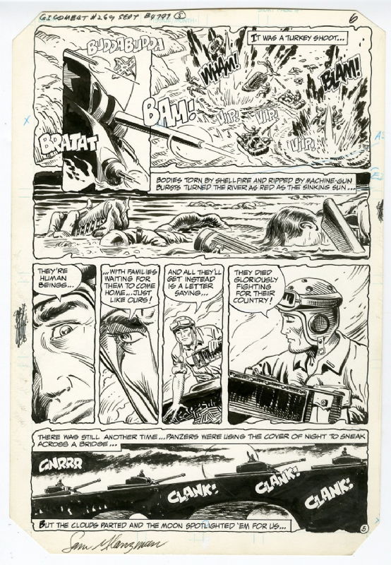 Sam Glanzman on Haunted Tank!, in Robert Razavi's DC Comics Interior ...