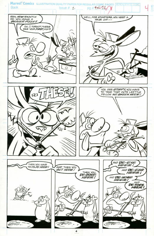 Ren Höek and Stimpson J. Cat by Mike Kazaleh, in Robert Razavi's Marvel ...