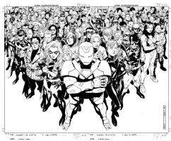 Avengers Initiative #1 Wrap-Around Cover Art by Jim Cheung, Comic Art