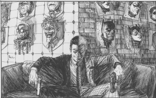 Harvey Dent's and Two-Face's Trophy Room By Richard Pace Comic Art