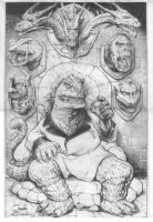 Steve Mannion Godzilla's Trophy Wall Comic Art