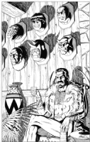 Kraven the Hunter & his Evil Trophy Wall by Bob McLeod Comic Art