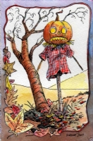 Scarecrow in Fall by Matthew  Shiverbones  Kirscht Comic Art