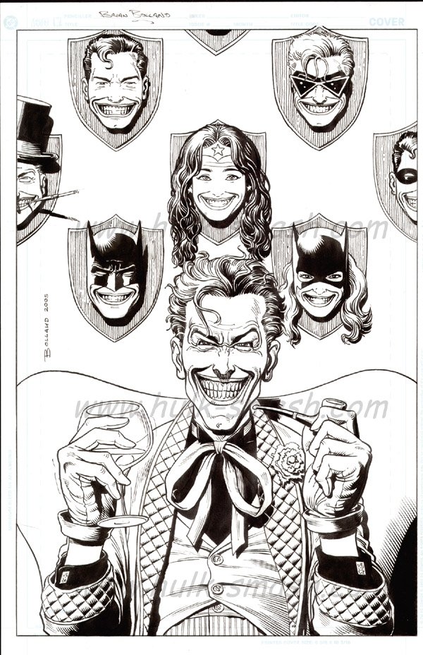 Brian Bolland Joker Trophy Wall Commission, in Chris C's Bolland, Brian  Comic Art Gallery Room