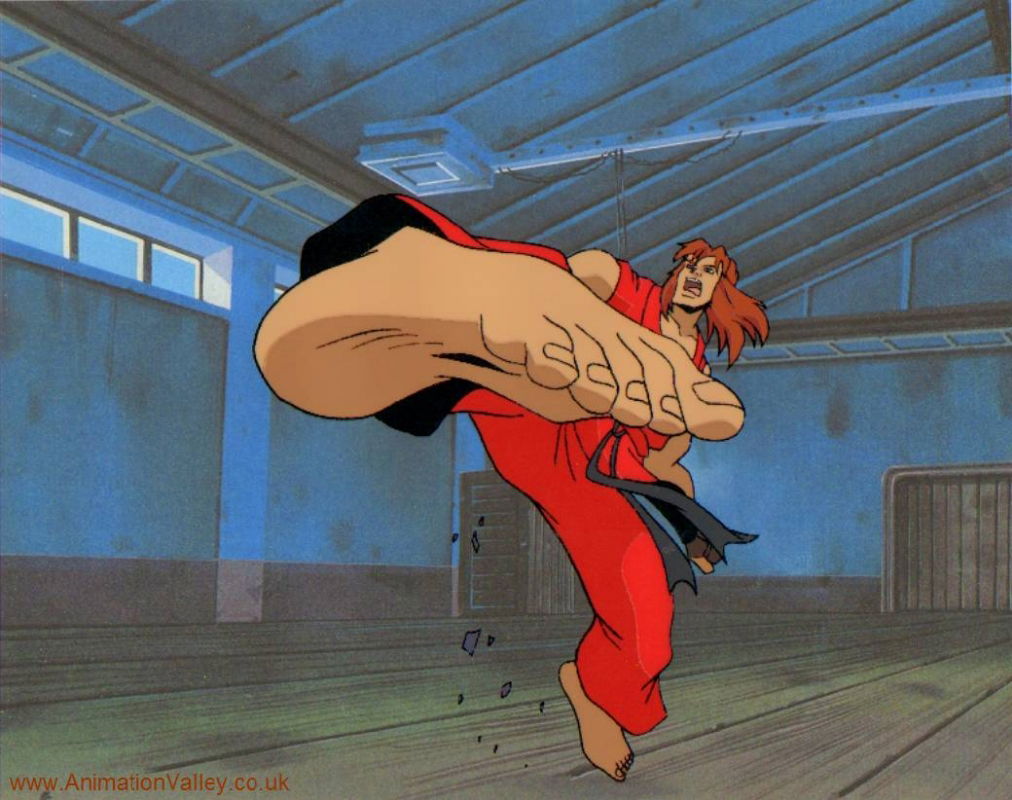 Street Fighter Zero Ryu Anime Production Cels and Animation