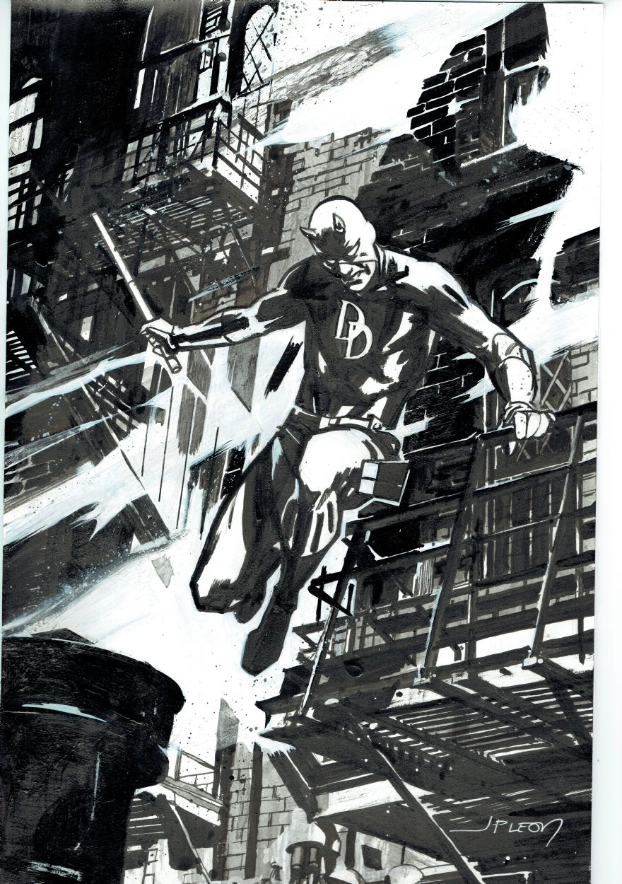 Daredevil by John Paul Leon, in Shannon El Guapo Slayton 's John Paul Leon  Comic Art Gallery Room